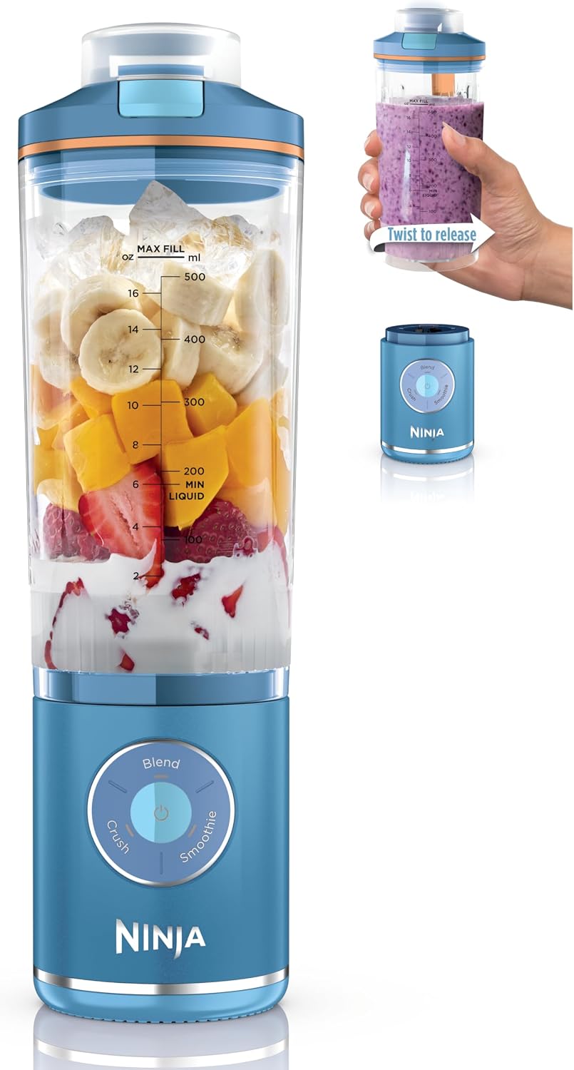 Ninja Blast Max portable blender in Blue Raspberry