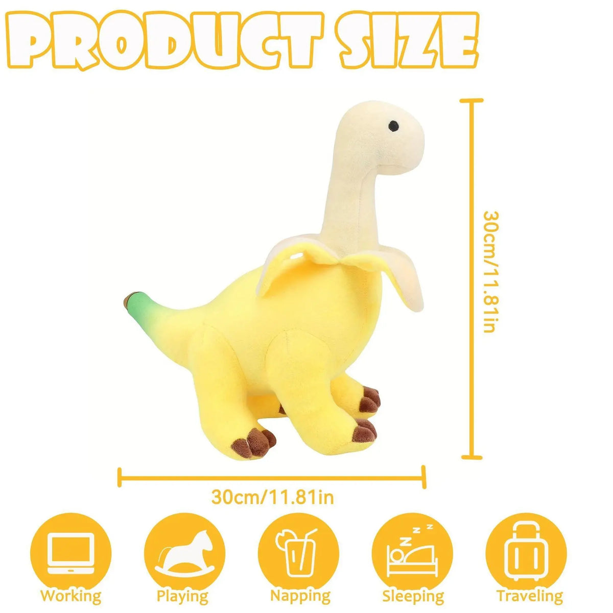 Banana dinosaur plush original photo 2