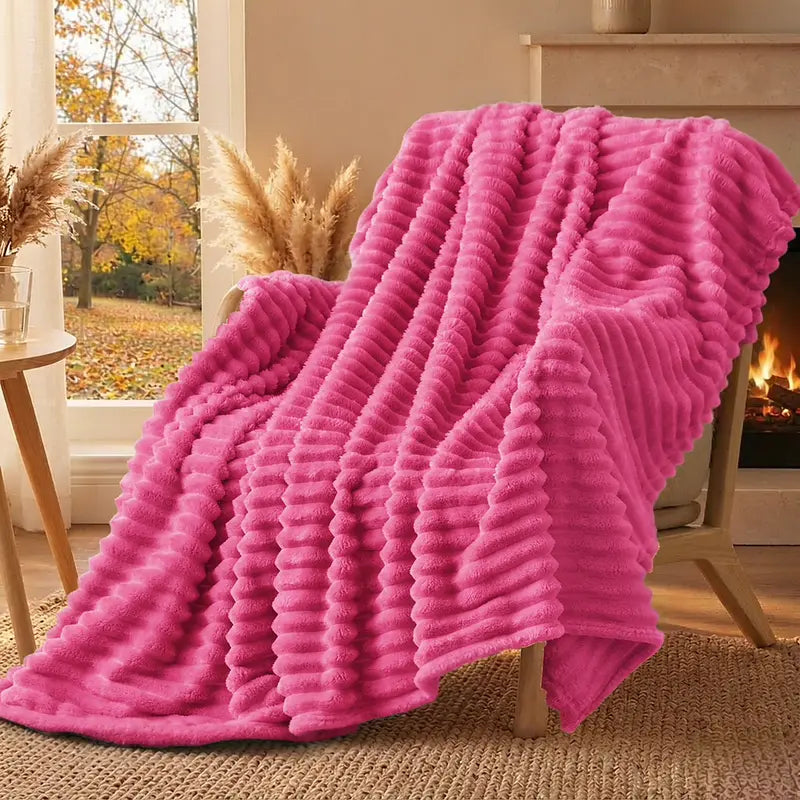 BEDELITE 300 GSM Fuzzy Fleece Throw Blanket - original photo 1
