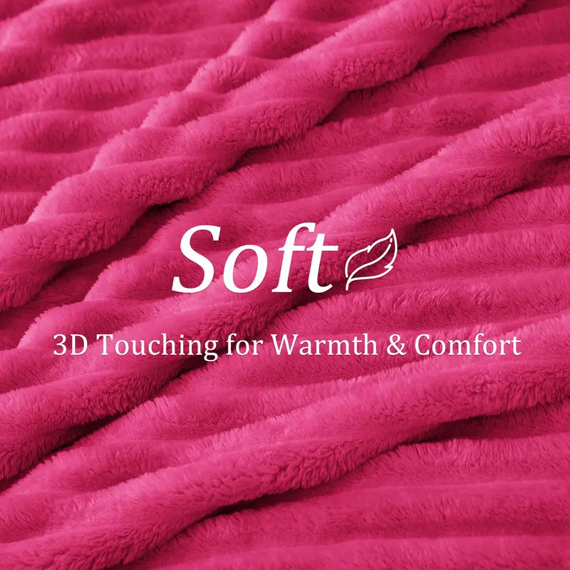 BEDELITE 300 GSM Fuzzy Fleece Throw Blanket - original photo 2