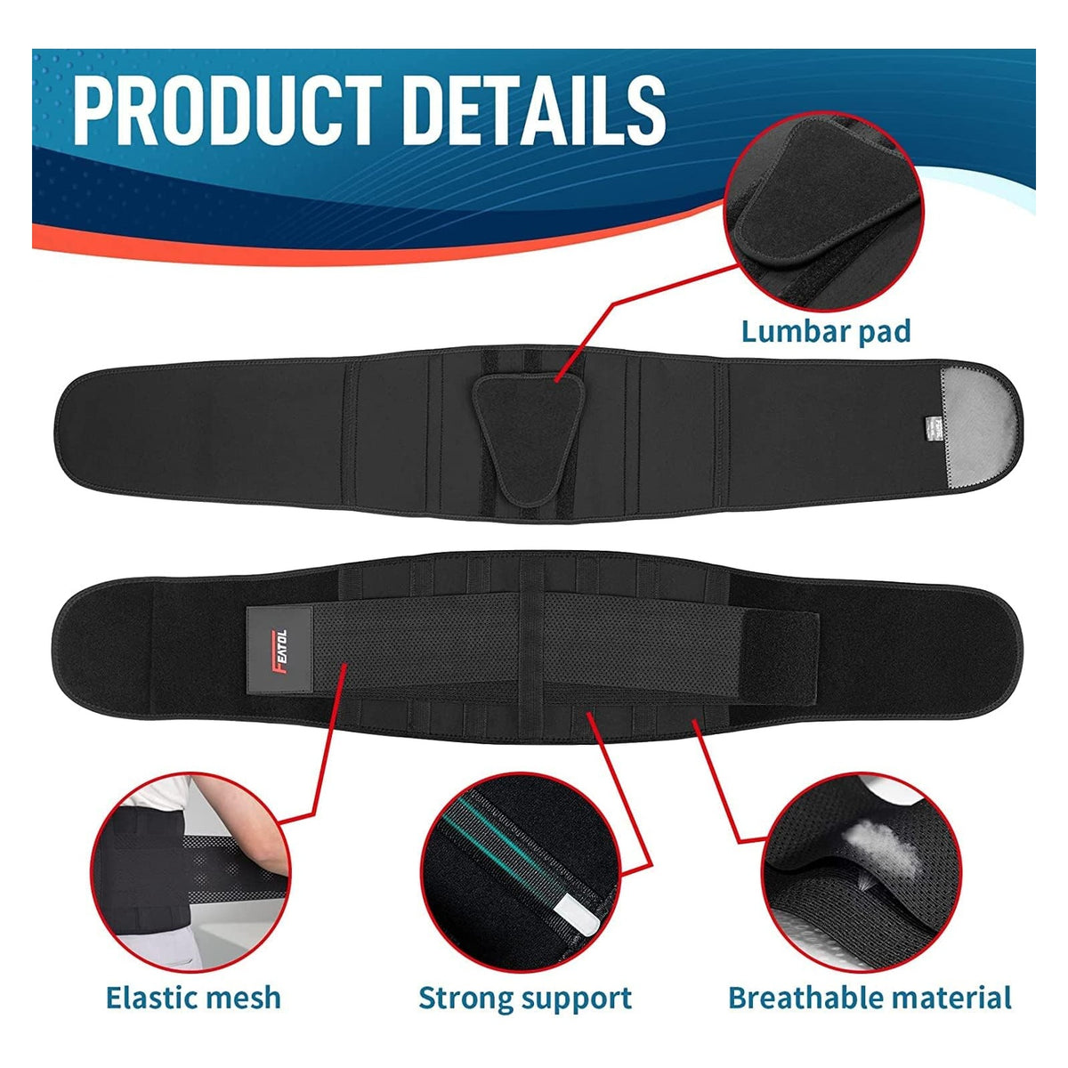 Adjustable Back Support Brace original product photo