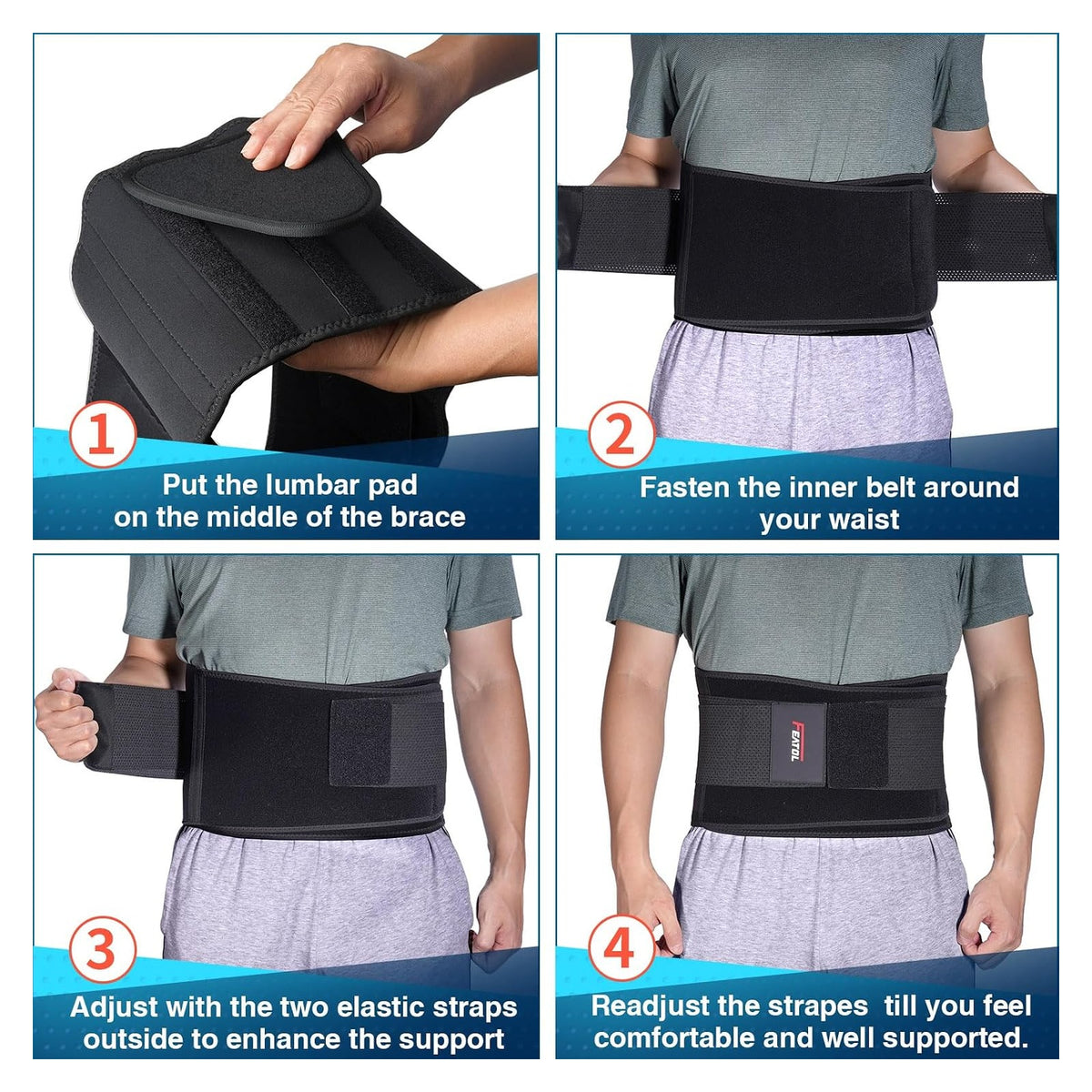 Adjustable Back Support Brace original product photo