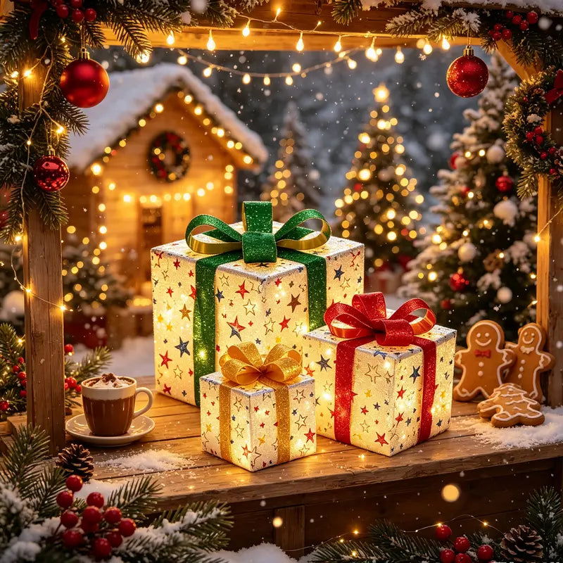Christmas Light Gift Boxes - Style 7
