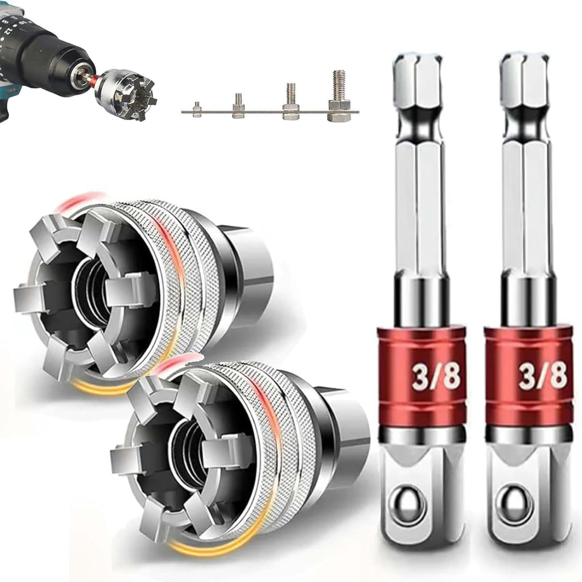 Adjustable Universal Socket & Adapter Set — 2 Kits — original product view 1
