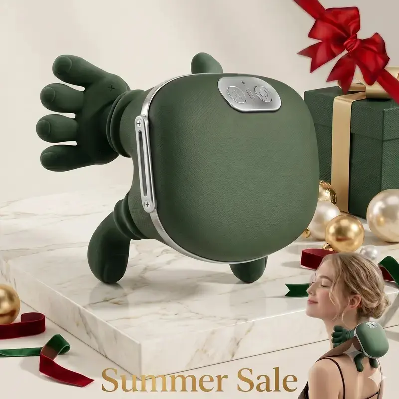Cordless 4D Neck and Shoulder Massager with Heat – Green source product image