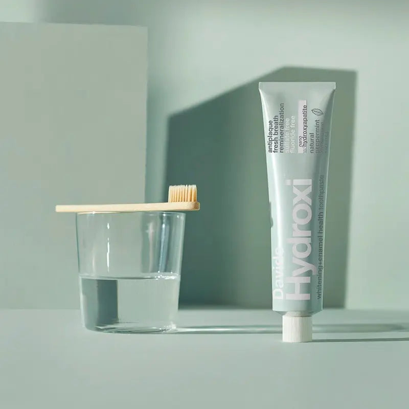 Davids Starter Kit - Hydroxi Whitening & Enamel Health Toothpaste with Nano Hydroxyapatite, Bamboo Toothbrush, Soft Plant-Based Bristles, Fluoride-Free, - TikTok Exclusive Bundle Price original gallery 2