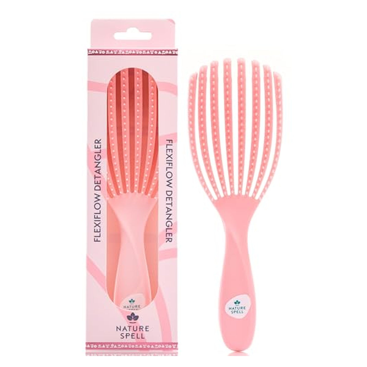 Nature Spell FlexiFlow Detangling Brush - Two-Brush Set - Pink
