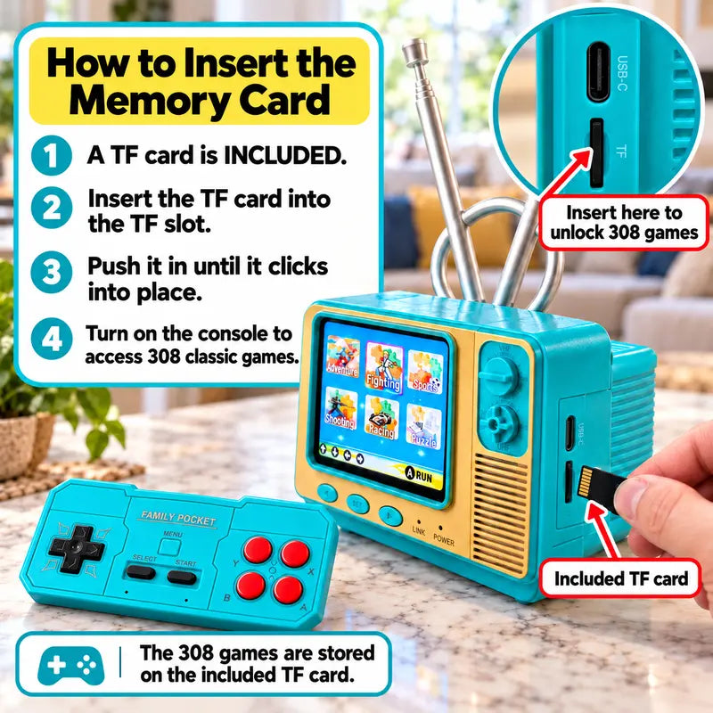 PYBGE GV300 Retro Game Console – product view
