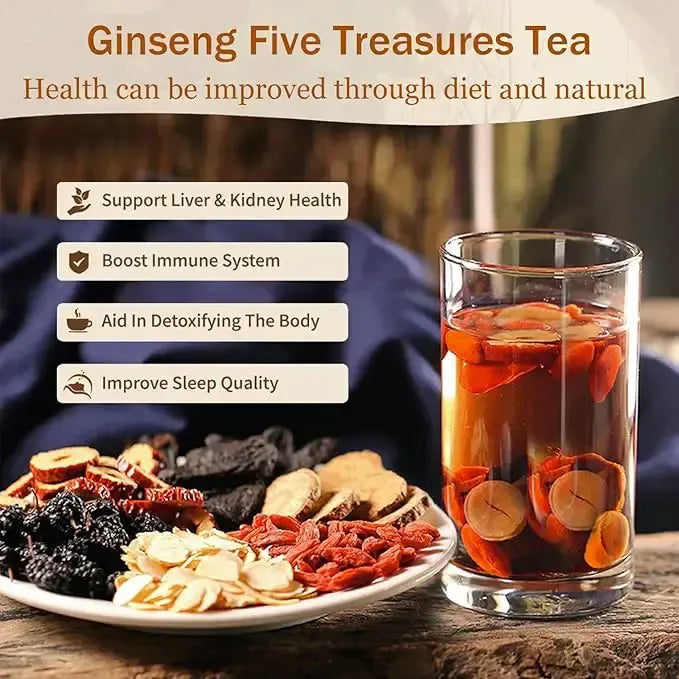 Ginseng Five Treasures Herbal Tea – Two 30-Sachet Packs – original source product image 3