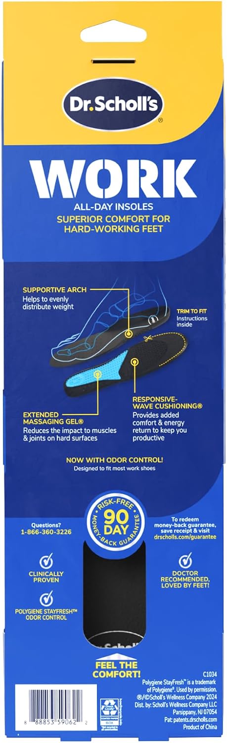 Dr. Scholl's Work Massaging Gel Insoles — 1 Pair — original product view 9