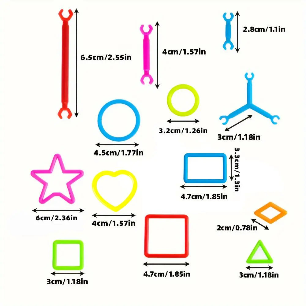 Colorful Linking Construction Pieces – Two 200-Piece Bags – product view