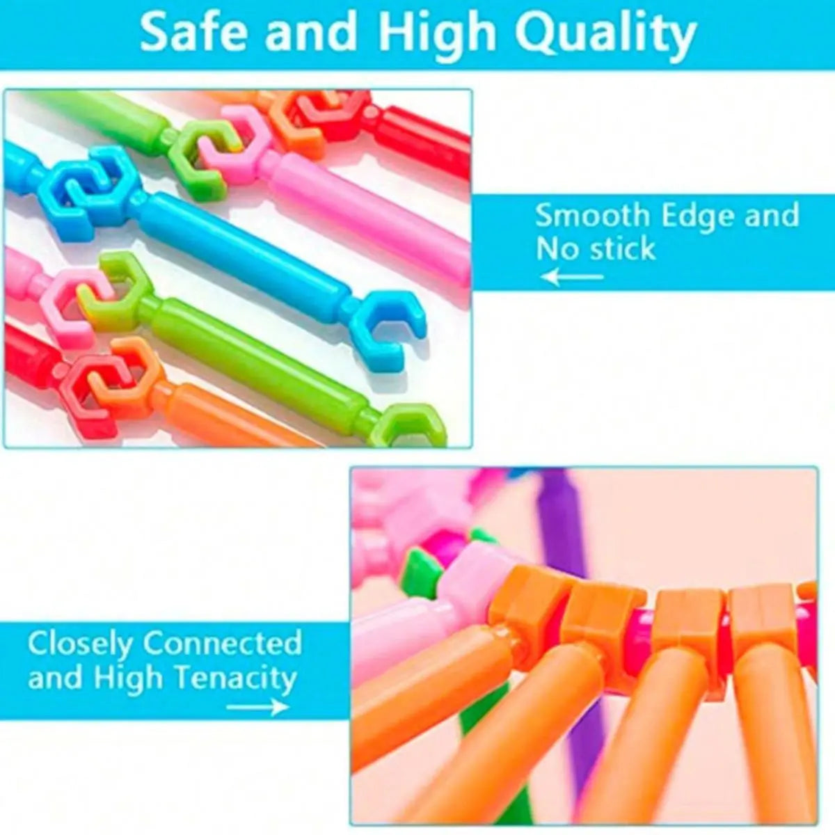 Colorful Linking Construction Pieces – Two 200-Piece Bags – product view