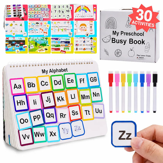30-Theme Preschool Learning Binder & Drawing Book