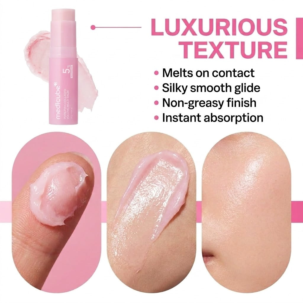 Salmon PDRN & Collagen Multi-Stick: Instant Volume & Glass Glow