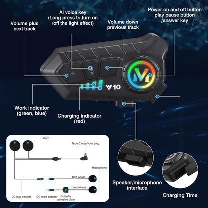 Smart Hands-Free Bluetooth Helmet Headset for Ultimate Riding