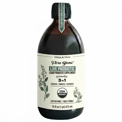 3-in-1 Complete Gut Bio-Ecosystem: Prebiotic, Probiotic & Postbiotic Liquid