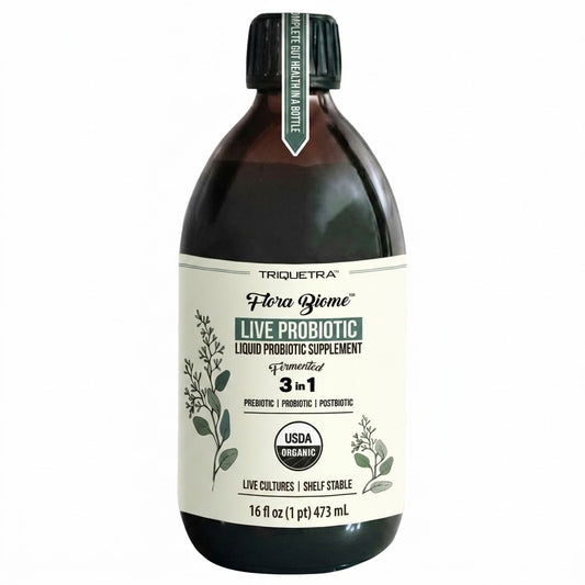 3-in-1 Complete Gut Bio-Ecosystem: Prebiotic, Probiotic & Postbiotic Liquid