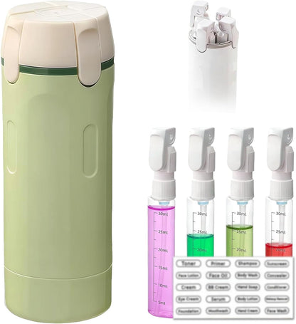 Pack 4 Toiletries In 1 Slim Bottle — The Ultimate Space-Saving Travel Essential - Buy 1 Get 1 Free