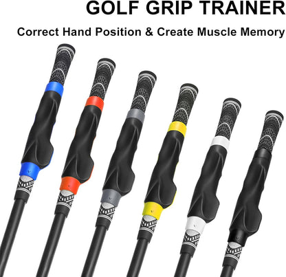 Golf Grip Trainer, Right or Left Handed Golf Training Aid for All Levels of Golfers - 2 Pack