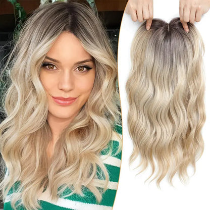 Get Instant Volume & Flawless Blending Wavy Hair Topper In 3 Seconds