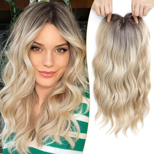 Get Instant Volume & Flawless Blending Wavy Hair Topper In 3 Seconds