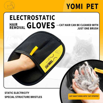 Electrostatic Pet Hair Remover Mitt – Effortless Grooming & Instant Fur Cleanup