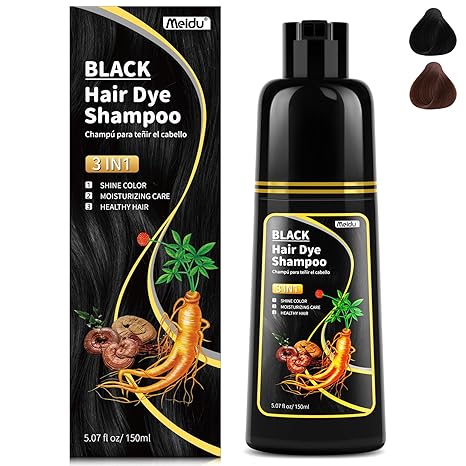 3-in-1 Herbal Hair Dye Shampoo: 10-Min Magic to Reverse Gray Hair Naturally