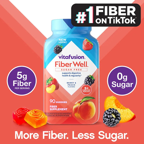 [🎁 BUY 1 GET 1 FREE] Daily Sugar-Free Prebiotic Fiber Gummies for Healthy Digestion