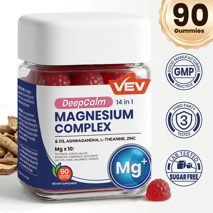 14-in-1 Advanced Magnesium Complex Gummies for Deep Calm, Restful Sleep & Stress Relief