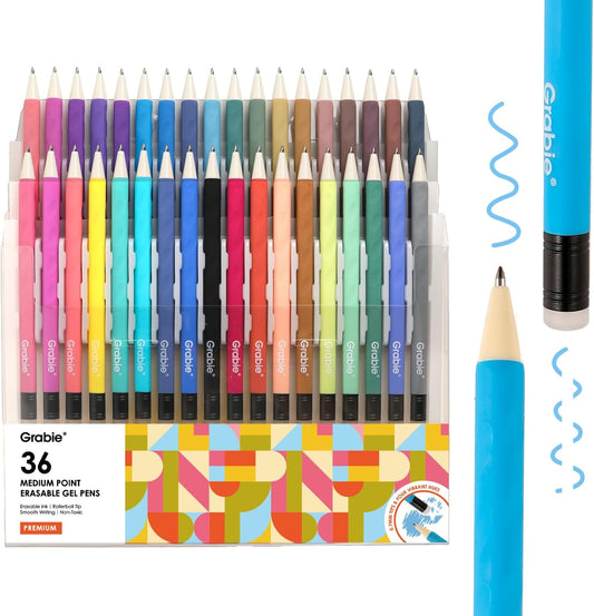 Write, Erase & Rewrite Effortlessly with 0.6mm Erasable Gel Pens