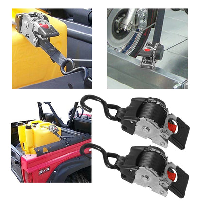 No-Tangle Auto-Retractable Ratchet Straps
