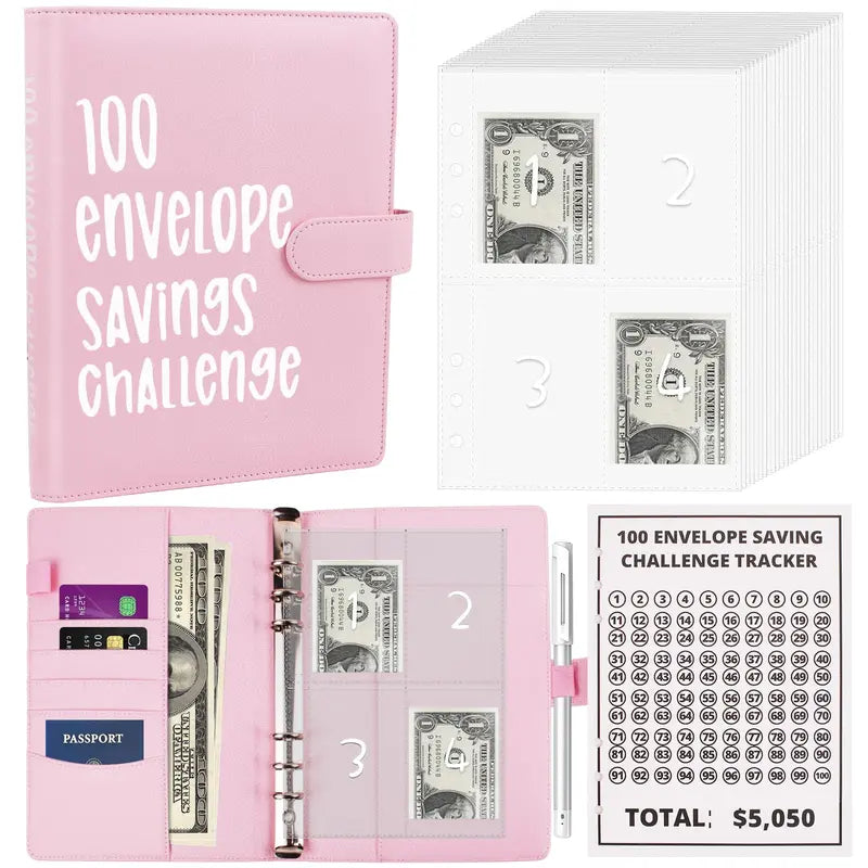 100 Envelopes Money Saving Challenge Binder - The Fun Way to Save $5,050