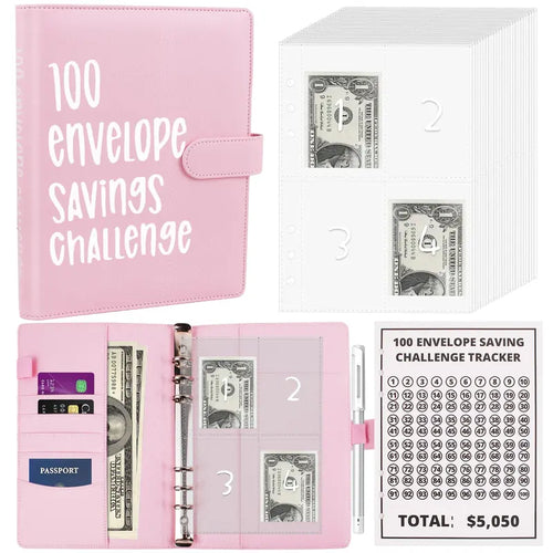 100 Envelopes Money Saving Challenge Binder - The Fun Way to Save $5,050