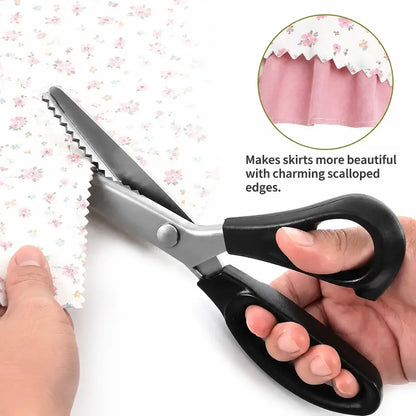Ultra-Sharp Stainless Steel Pinking Shears for Clean Decorative Edges & Fray-Free Fabrics