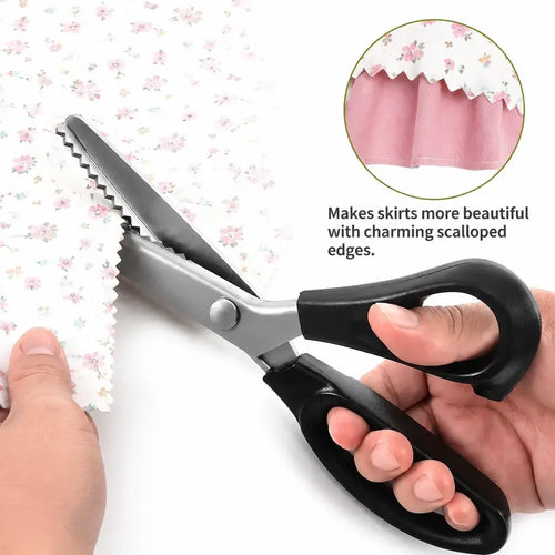 Ultra-Sharp Stainless Steel Pinking Shears for Clean Decorative Edges & Fray-Free Fabrics