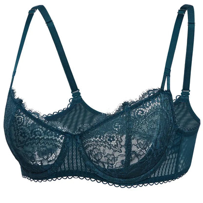 Unlined Lace Balconette Bra Natural Lift Underwire Support