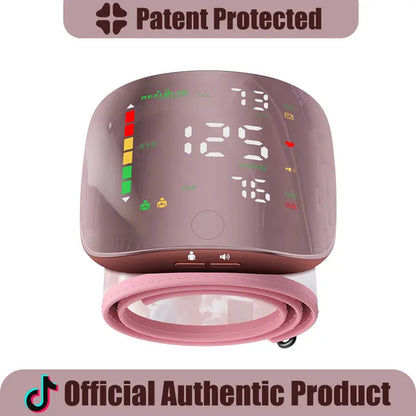 Portable Wrist Blood Pressure Monitor with Smart Voice Broadcast