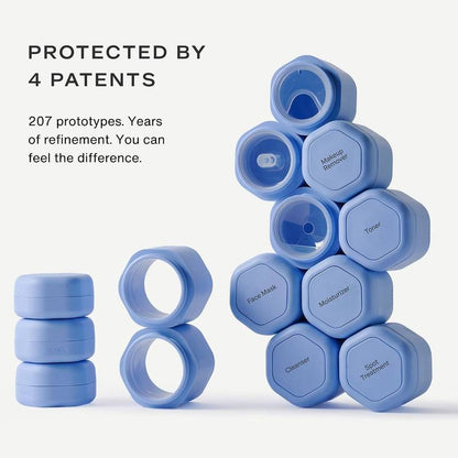 Magnetic Modular Hexagon Travel Jars - Leakproof & TSA-Approved