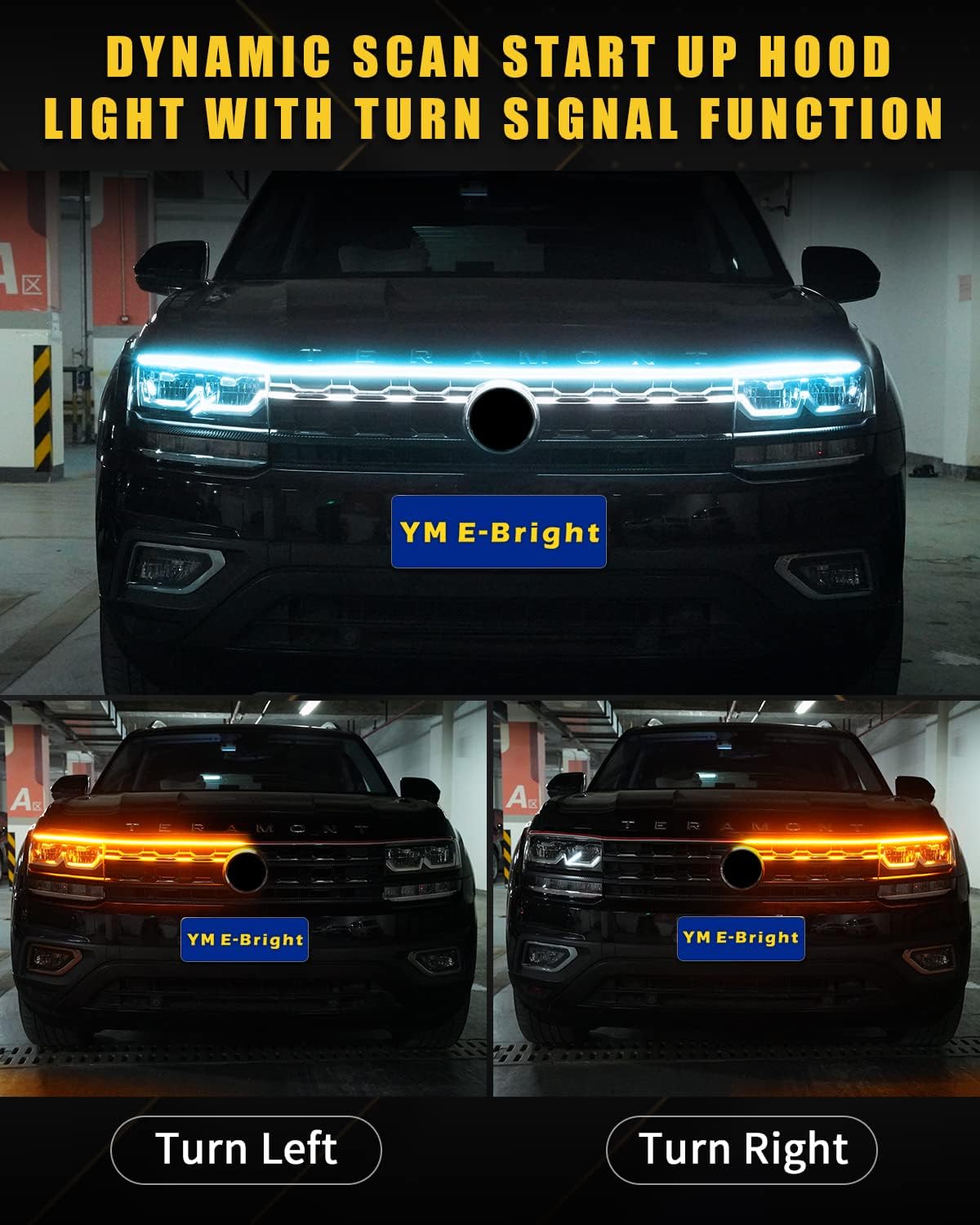 Ignite Your Style — Dynamic Scan Start-Up LED Hood Light 70inch - 2 Pack