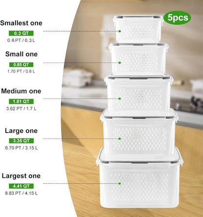 Freshness Locked, Clutter Gone — The Ultimate 5-in-1 Fridge Transformation