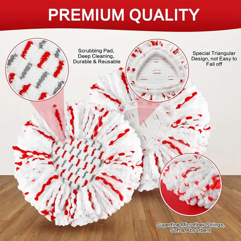 🎁 BUY 1 GET 1 FREE - Deep-Cleaning Microfiber Spin Mop Head Replacements