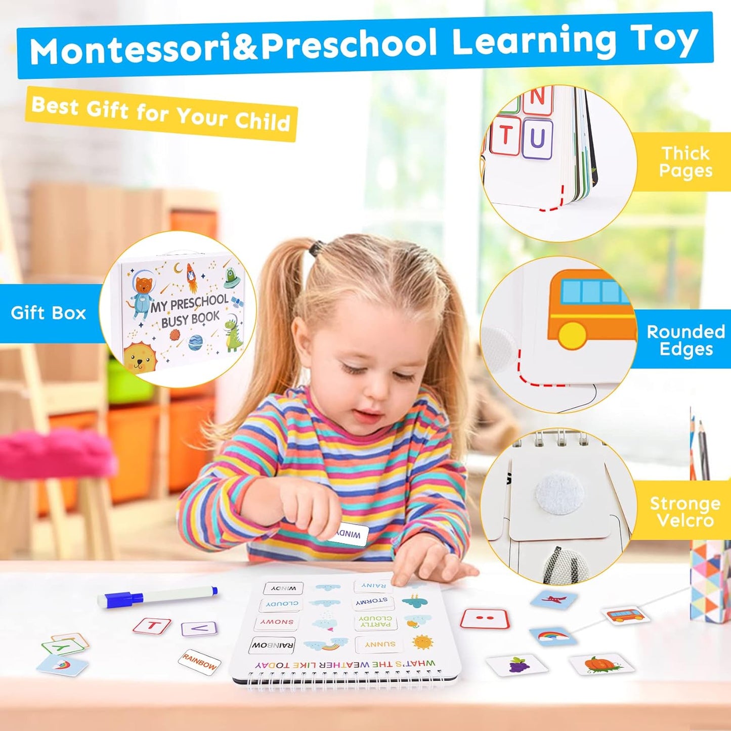 30-Theme Preschool Learning Binder & Drawing Book