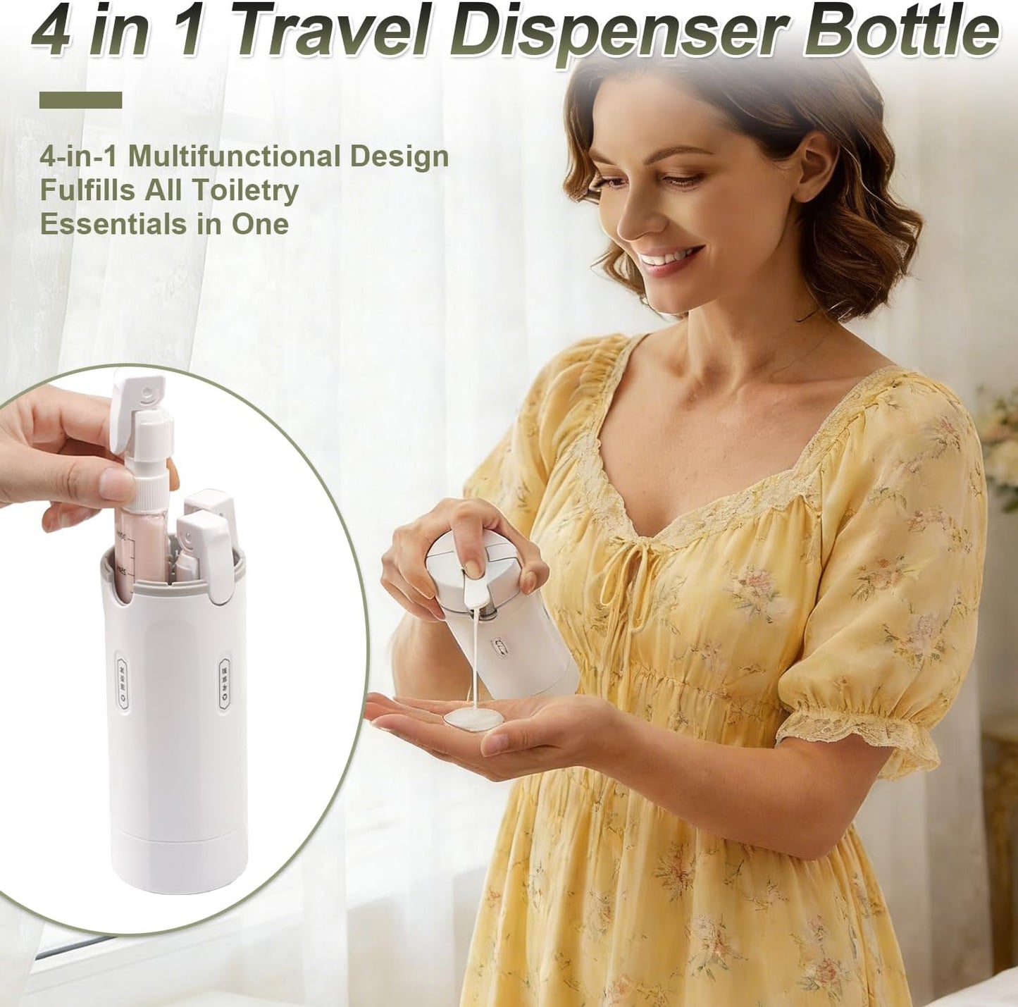 Pack 4 Toiletries In 1 Slim Bottle — The Ultimate Space-Saving Travel Essential - Buy 1 Get 1 Free