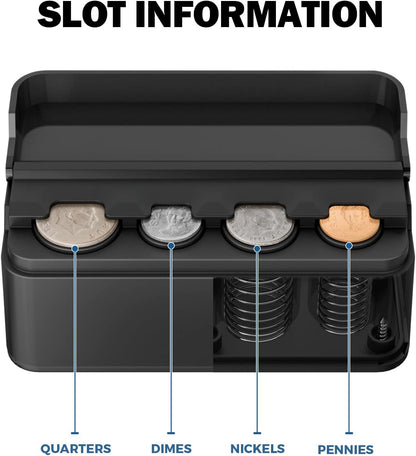 Universal Compact Car Coin Organizer with Protective Flip Lid