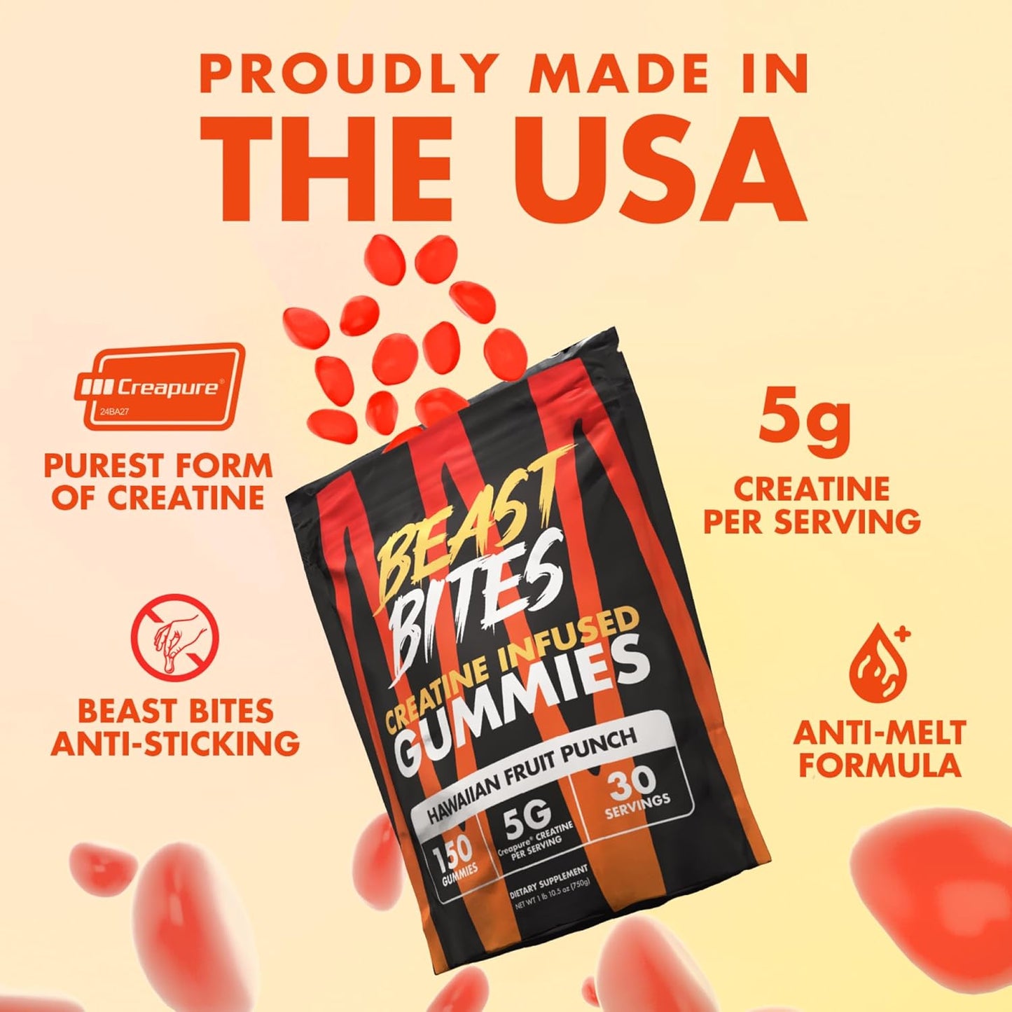 Boost Strength And Muscle Recovery With Delicious Beast Bites Creatine Gummies