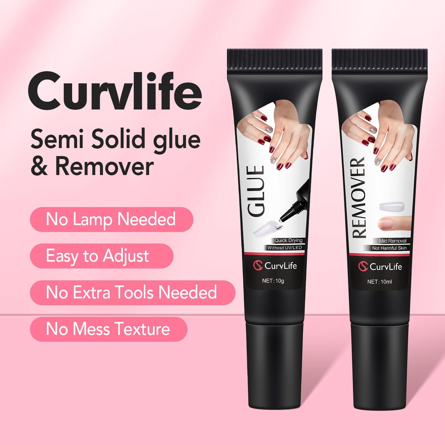 Professional Nails. Zero Mess. 30-Day Hold - 4 Pack | 2 Set