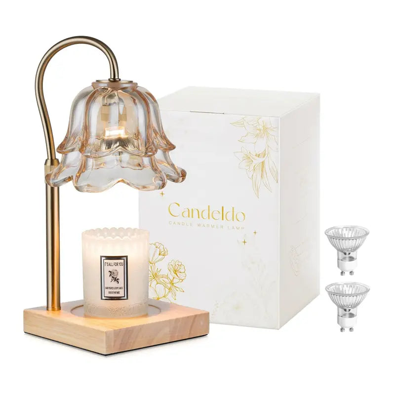 Dimmable Lily of the Valley Candle Warmer Lamp with Timer