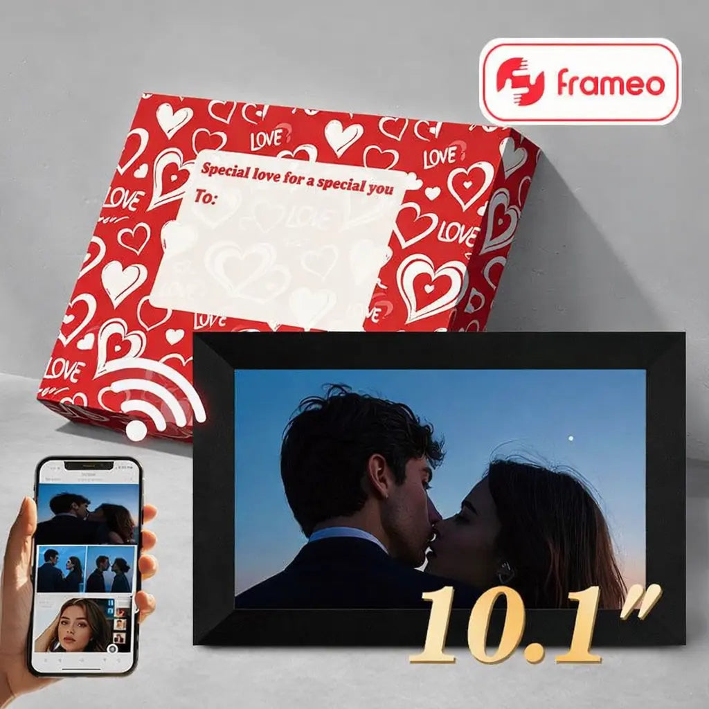 Share Instant Love: 10.1 Inch WiFi Digital Picture Frame With Gift Box