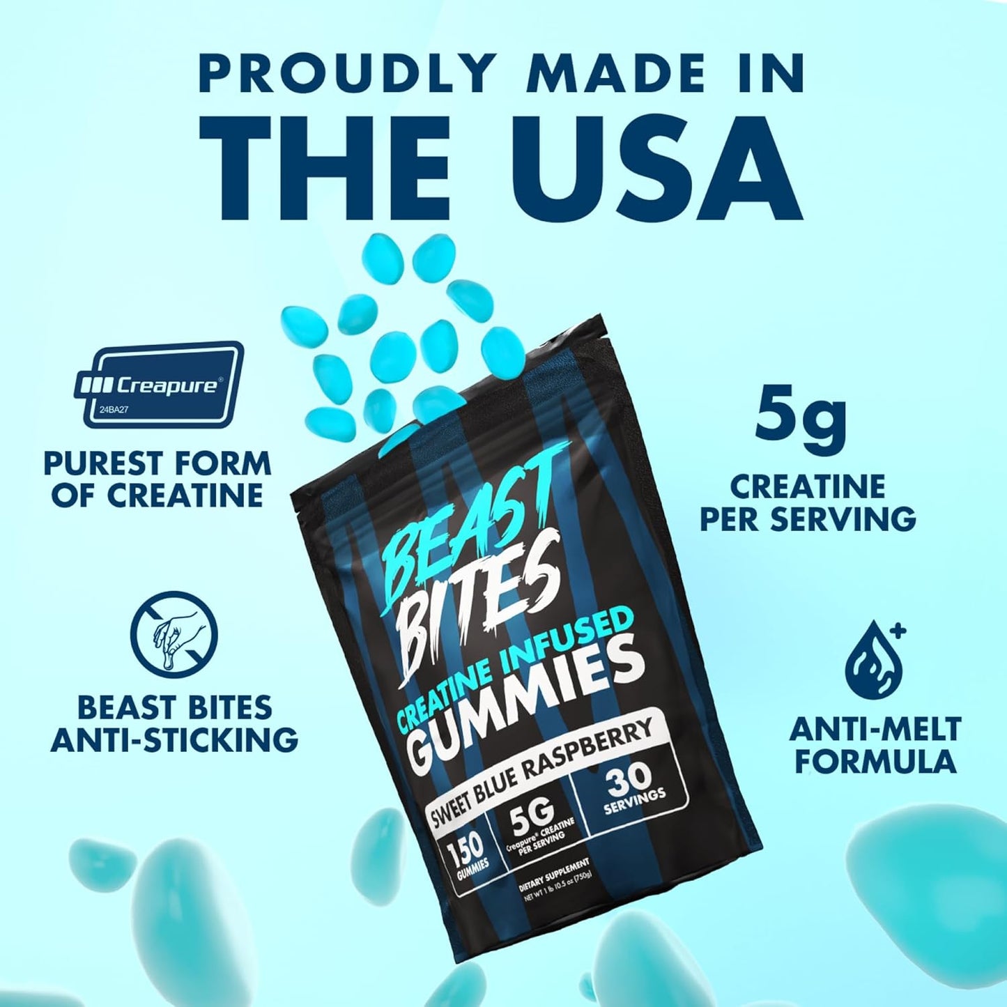 The Ultimate Muscle Fuel: 5g Pure Creatine Monohydrate Gummies