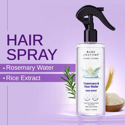 Rosemary & Rice Water Hair Growth Spray: Thicker, Fuller Hair Formula